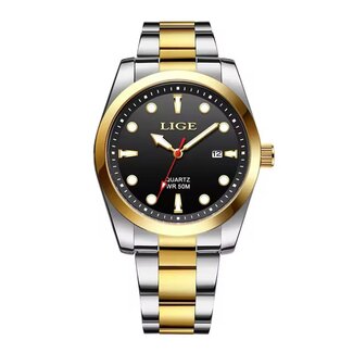 Lige Luxe Herenhorloges Zilver Goud
