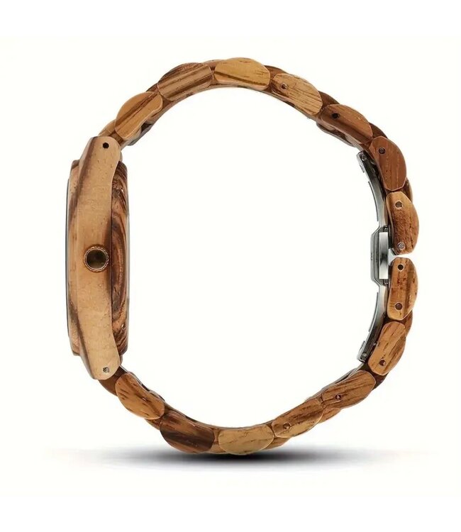 Houten Horloge Luxe Houten Heren en Dameshorloge  Diamonds