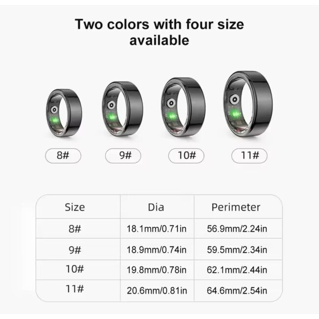 Mpariz Smart Ring  Gezondheidsmonitor