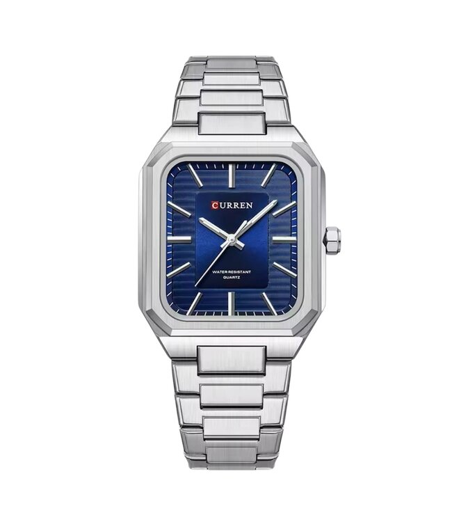 Curren Luxe Herenhorloges  Zilver Blauw - Gratis Armband bij elke bestelling (twv €29,95)