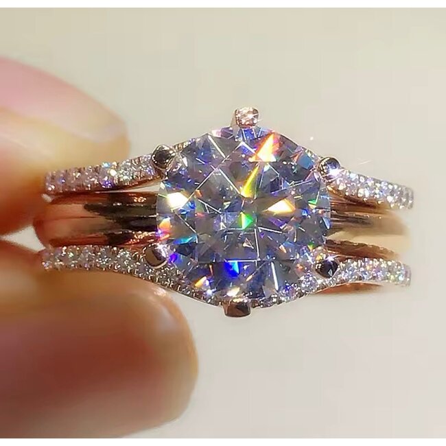 Mpariz Luxe Dames Ring  Rosé  Diamonds