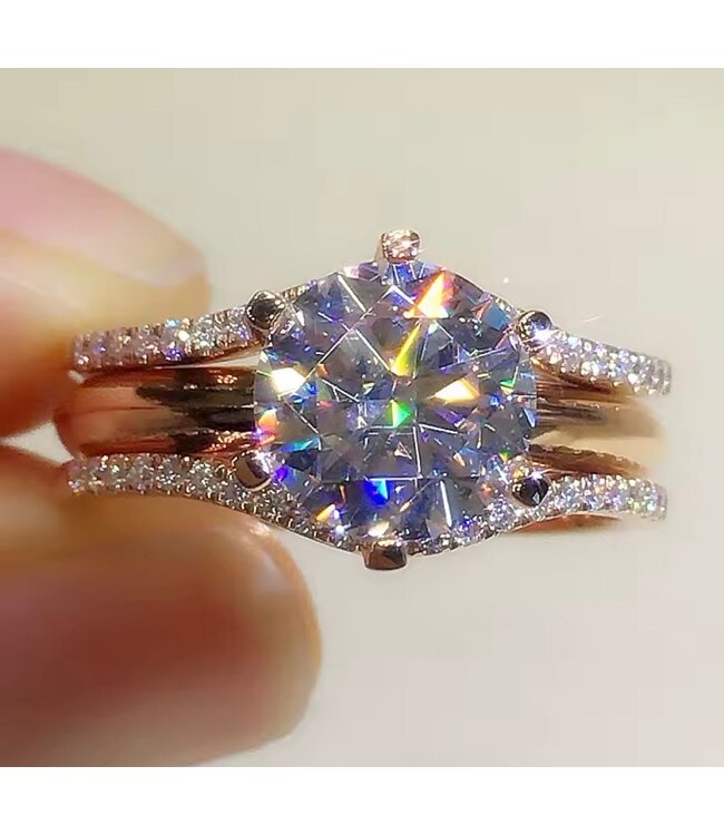 Mpariz Luxe Dames Ring  Rosé  Diamonds