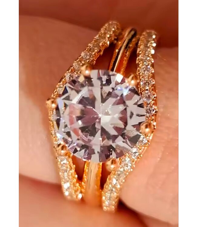 Mpariz Luxe Dames Ring  Rosé  Diamonds