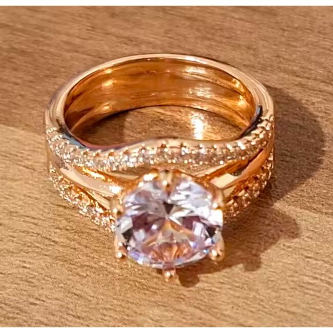 Mpariz Luxe Dames Ring  Rosé  Diamonds