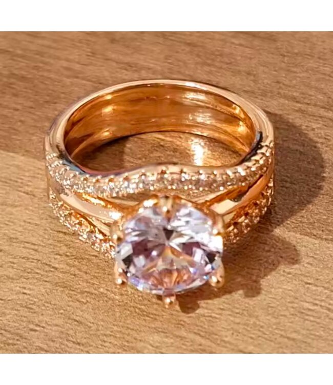 Mpariz Luxe Dames Ring  Rosé  Diamonds