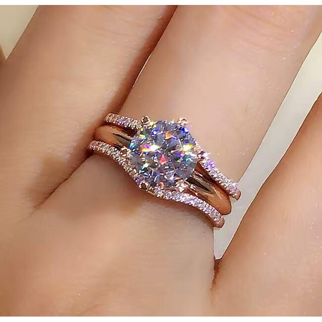 Mpariz Luxe Dames Ring  Rosé  Diamonds