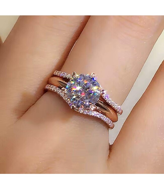 Mpariz Luxe Dames Ring  Rosé  Diamonds