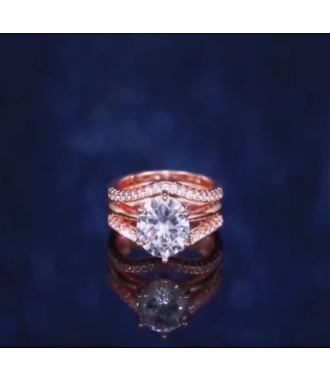 Mpariz Luxe Dames Ring  Rosé  Diamonds