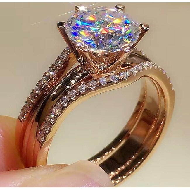 Mpariz Luxe Dames Ring  Rosé  Diamonds