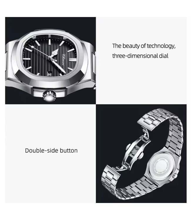 Chenxi Luxe Dameshorloge  Zilver  Bruin - Gratis Armband bij elke bestelling (twv €29,95)