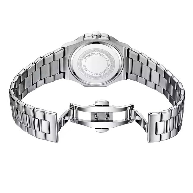 Chenxi Luxe Dameshorloge Zilver (Bruin/Blauw)