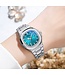 Chenxi Luxe Dameshorloge  Zilver  Lichtblauw - Gratis Armband bij elke bestelling (twv €29,95)