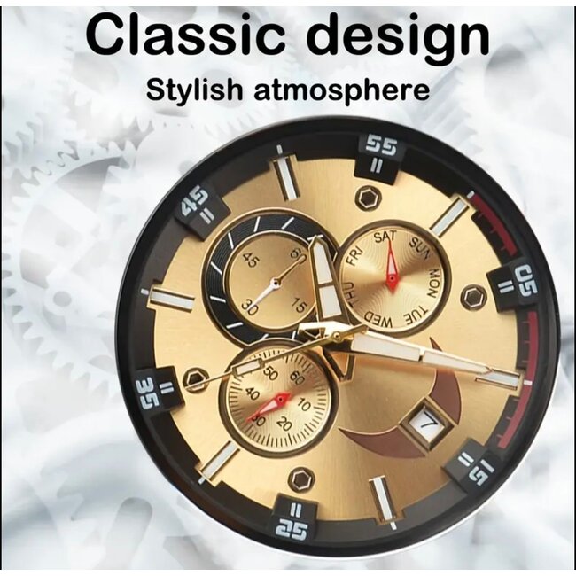 Houten Horloge Luxe Herenhorloge Lichtbruin Goud