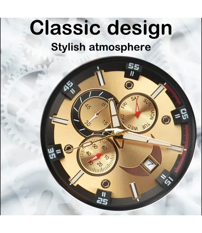 Houten Horloge Luxe Herenhorloge Lichtbruin Goud