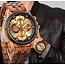 Houten Horloge Luxe Herenhorloge Lichtbruin Goud
