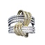 Mpariz Luxe Dames Ring Zilver Goud  Zirkonia