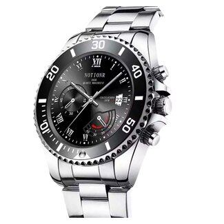 Mpariz Luxe Herenhorloges Zilver Zwart