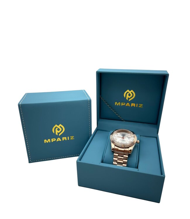 Nibosi   Herenhorloge    Rosé & Parelmoer Wit