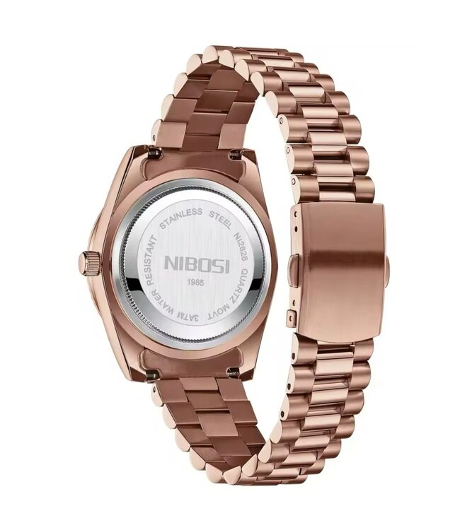 Nibosi   Herenhorloge    Rosé & Parelmoer Wit