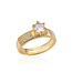 Mpariz luxe Dames Ring  Verstelbare Ring Goud met Zirkonia
