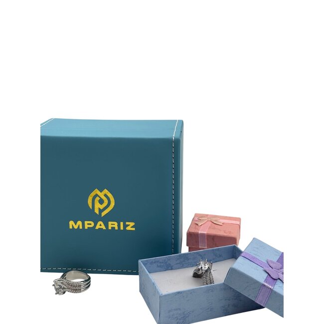 Mpariz Luxe Dames Ring - Zilver Kleur met Zirkonia