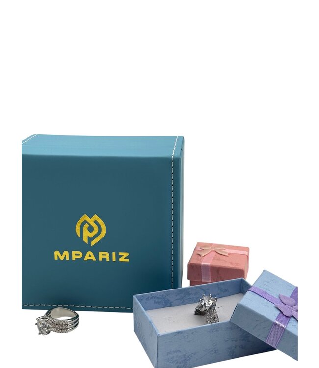 Mpariz Luxe Dames Ring - Zilver Kleur met Zirkonia