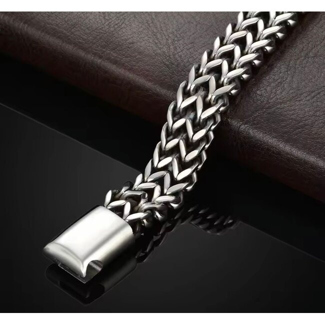 Mpariz Luxe Herenarmband   Magnetische Gesp RVS