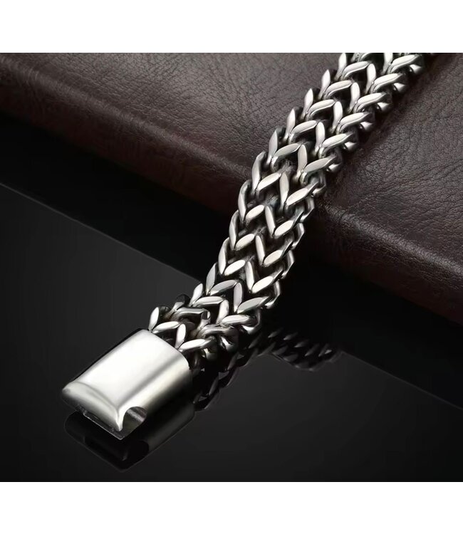 Mpariz Luxe Herenarmband   Magnetische Gesp RVS