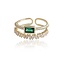 Mpariz Luxe Dames Ring  Dubbellaagse Zirkoon Ring