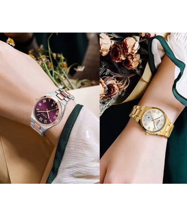 Curren  Dameshorloge   Rosé & Bruin