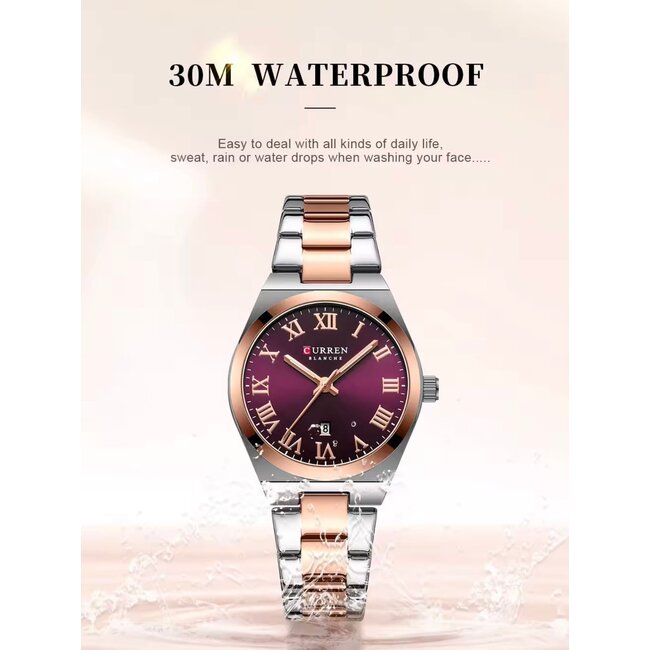 Curren Roselle – dameshorloge met stalen band en elegant design