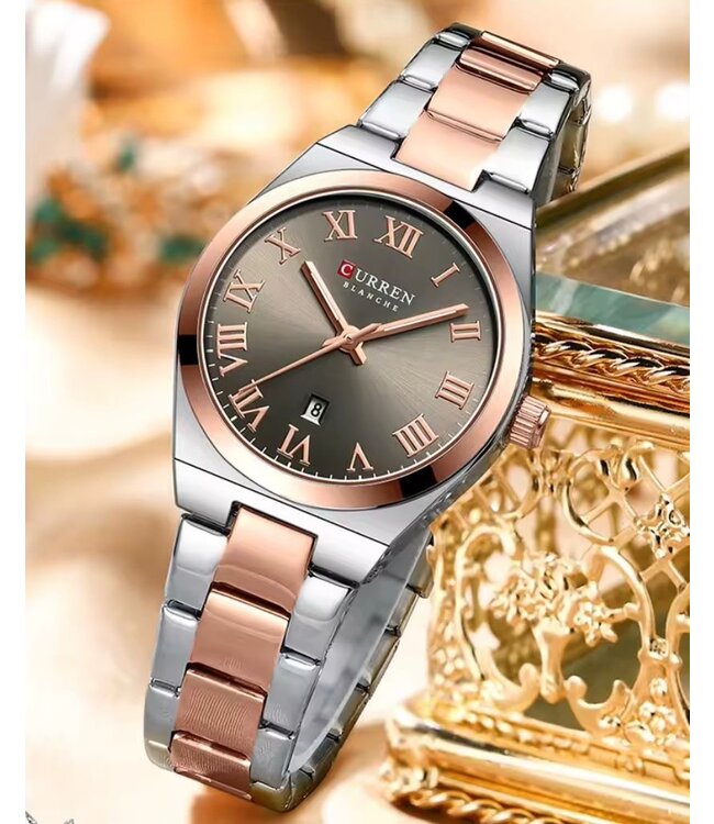 Curren  Dameshorloge   Rosé & Bruin
