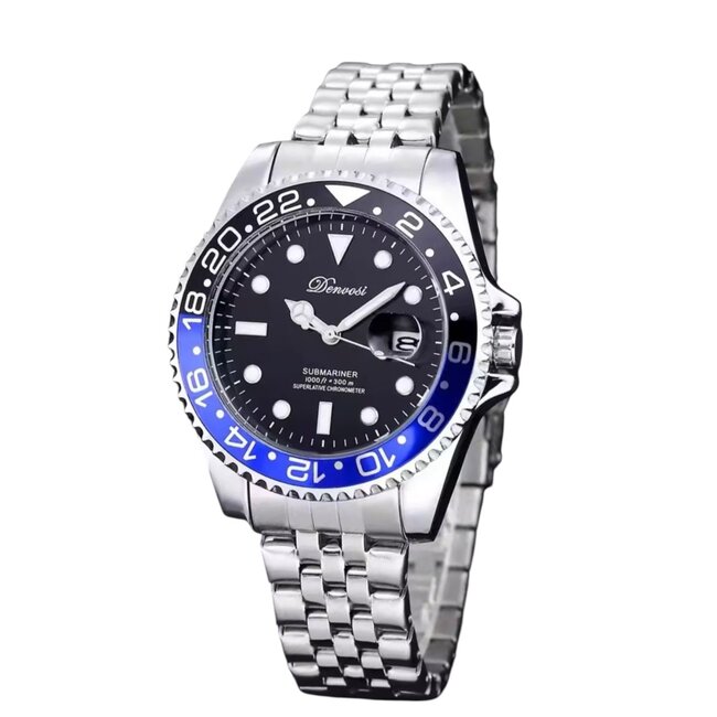 Denvosi Meridian – herenhorloge met stalen band en sportief design