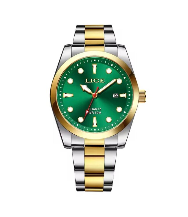 Lige  Luxe Herenhorloges Zilver Goud