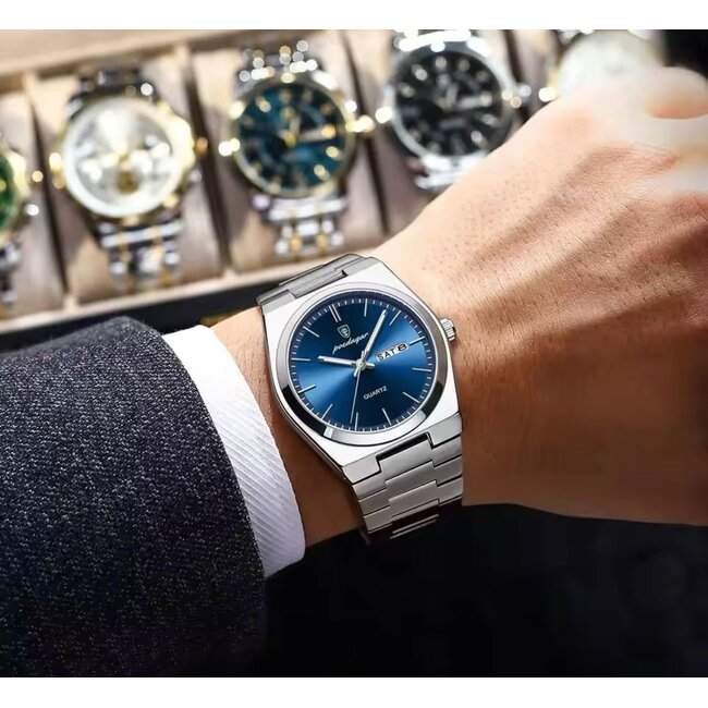 Poedagar Luxe Herenhorloges Zilver