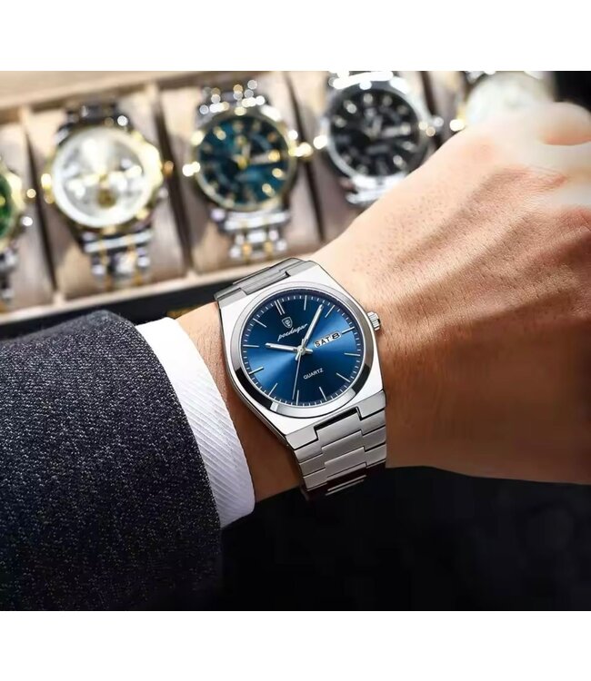 Poedagar Luxe Herenhorloges Zilver