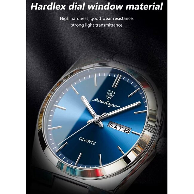 Poedagar Luxe Herenhorloges Zilver