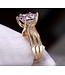 Mpariz luxe Dames Ring  Goud Kleur met Zirkonia  Diameter 18