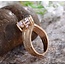 Mpariz luxe Dames Ring  Goud Kleur met Zirkonia  Diameter 18