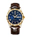 Poedagar Luxe Herenhorloges Goud   Blauw Zwart - Gratis Armband bij elke bestelling (twv €29,95)