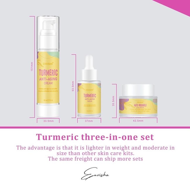 Envisha  Turmeric  Anti-Aging Set  Kurkuma Anti-Verouderingsset 1+1 GRATIS