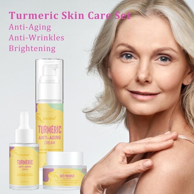 Envisha  Turmeric  Anti-Aging Set  Kurkuma Anti-Verouderingsset 1+1 GRATIS