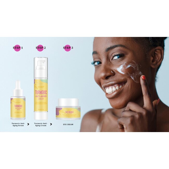 Envisha  Turmeric  Anti-Aging Set  Kurkuma Anti-Verouderingsset 1+1 GRATIS