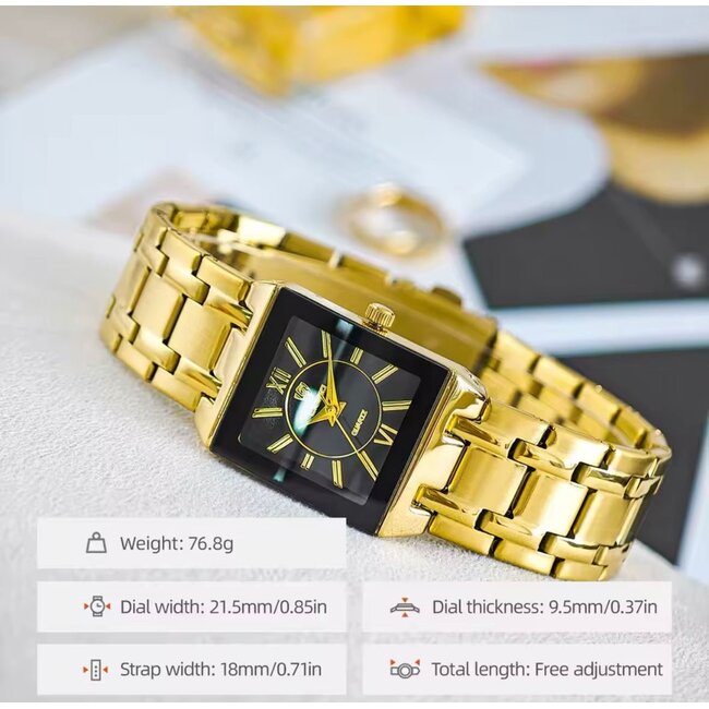 Liebig Luxe Dameshorloge  Goud Zwart