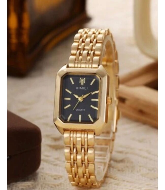 Ximili Dameshorloge  Goud & Zwart