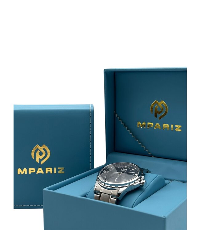 OPK Luxe Herenhorloge  Zilver Zwart