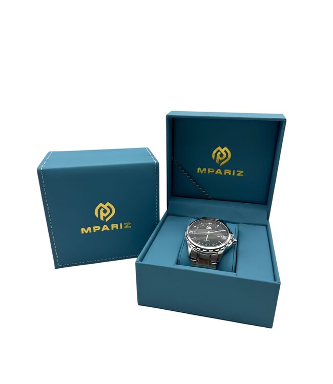 OPK Luxe Herenhorloge  Zilver Zwart