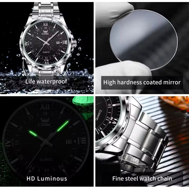 OPK Sterling – herenhorloge met stalen band en klassiek design