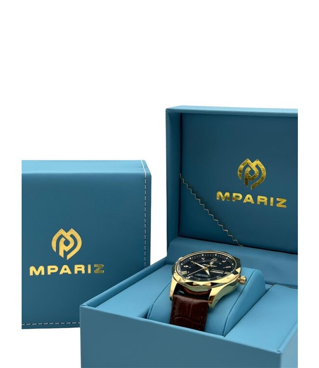 Poedagar Luxe Herenhorloges Goud   Blauw Zwart