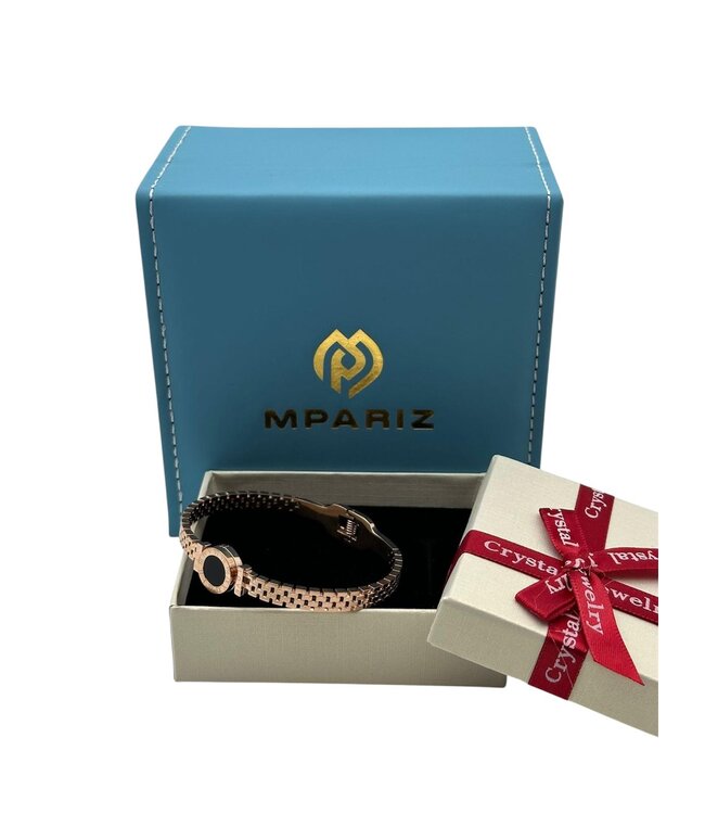 Mpariz Luxe Dames armbanden Love  Rosé Zwart